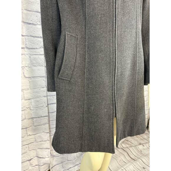 Vintage Donnybrook Y2K Hooded Charcoal Gray Coat zipper closing size 12 - Picture 8 of 13